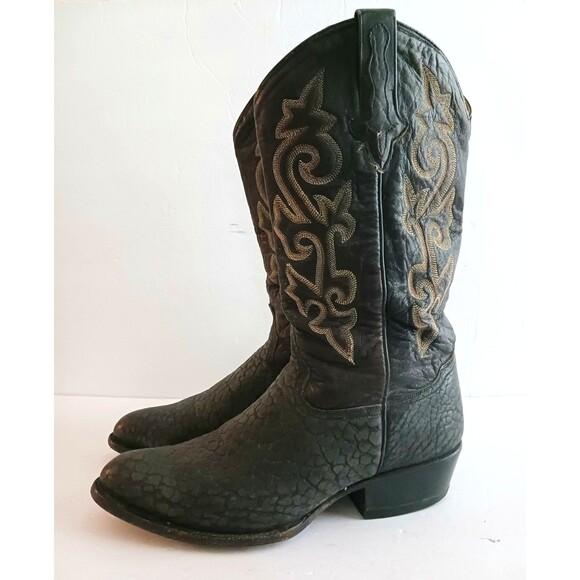 Rudel Bull Neck Dk Brown Leather Western Boot Handcrafted Mexico 10E Rugged main image 7